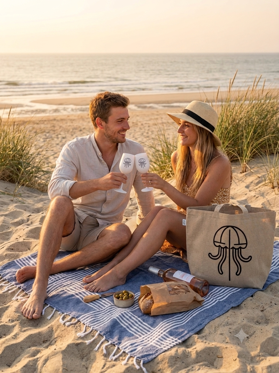 Pack Playa - Tote bag & 2 verres à pied